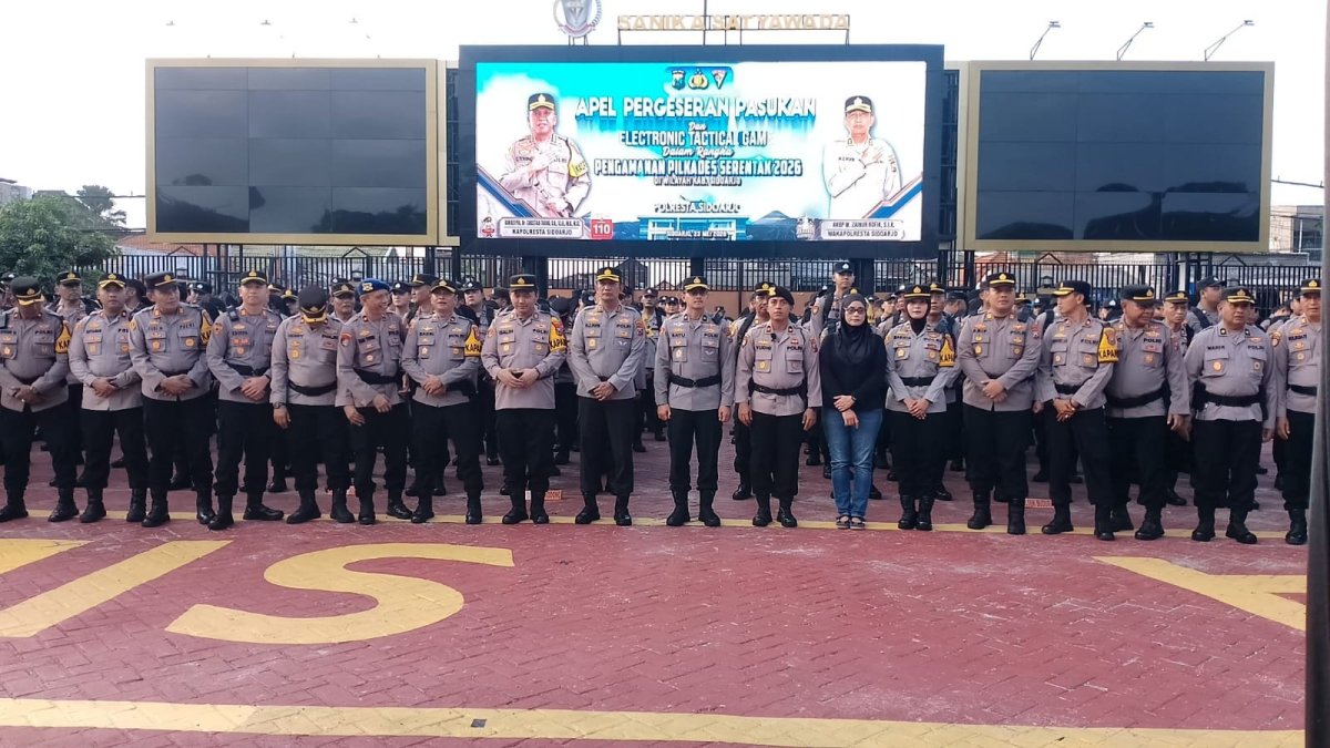 Pilkades Serentak Sidoarjo, Polresta Kerahkan 2.900 Personil Amankan 851 TPS