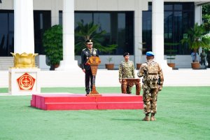 Panglima TNI Jenderal Agus Subiyanto pimpin upacara pemberangkatan Satgas TNI Konga UNIFIL TA 2026.