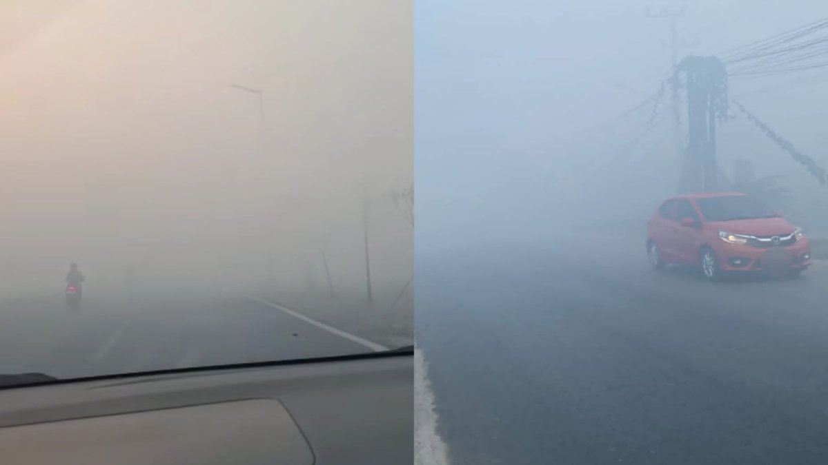 Curhat Warga Banjarbaru Kalsel Setelah Kabut Asap Menebal Lagi pada Rabu Pagi: Pakai Masker Tetap Bau, Mata Perih