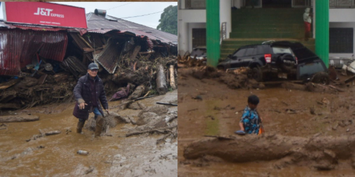 Banjir Bandang Landa Wilayah Solok Sumatera Barat, Jalanan Tertutup Lumpur, 100 Rumah Terdampak